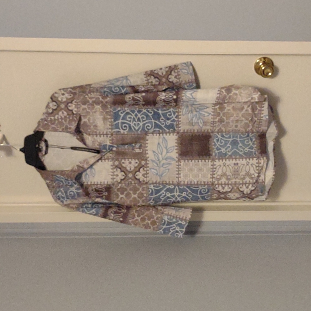 Noracora multicolor 3/4 sleeve blouse XL New With Tags